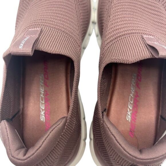 Skechers Memory Foam Slip On Sneakers Mauve Size 7 - Picture 6 of 9